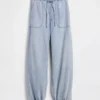 Ultramjuka joggingsbyxor i denim med vid ben