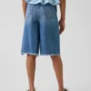 Ultramjuka, långa jeansshorts med låg midja för barn