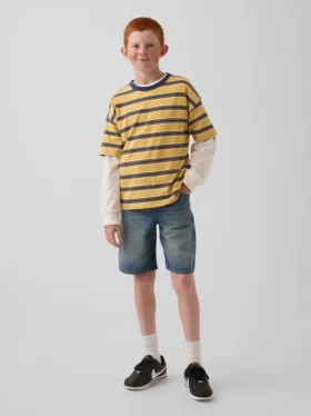 Ultramjuka, lösa och bekväma jeansshorts för barn i 90-talsstil