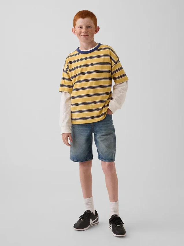 Ultramjuka, lösa och bekväma jeansshorts för barn i 90-talsstil