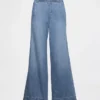 Ultramjuka, plisserade, avslappnade baggy-Jeans med medelhög midja