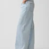Ultramjuka, plisserade baggy-Jeans med medelhög midja