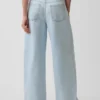 Ultramjuka, plisserade baggy-Jeans med medelhög midja