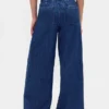 Ultramjuka, plisserade baggy-Jeans med medelhög midja