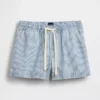 Ultramjuka, randiga Easy-Shorts i denim