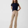 Uniformsbyxor i ponte med vid ben för barn