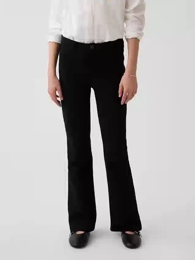Uniformsbyxor i ponte med vid ben för barn