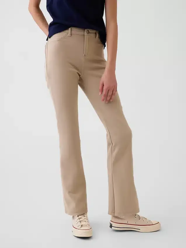 Uniformsbyxor i ponte med vid ben för barn