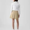 Uniformskjortkjol för barn i khaki med veck