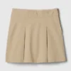 Uniformskjortkjol för barn i khaki med veck