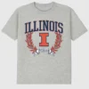 University of Illinois Laurels mörk grafisk T-shirt