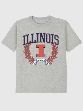 University of Illinois Laurels mörk grafisk T-shirt