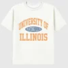 University of Illinois Vintage Fighting Illini-T-shirt med tryck