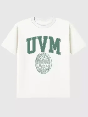 UVM College Crest-T-shirt med tryck