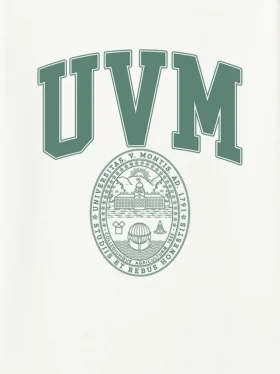 UVM College Crest-T-shirt med tryck