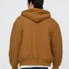 Vaffelfodrad, quiltad hoodie med dragkedja