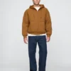 Vaffelfodrad, quiltad hoodie med dragkedja