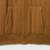 Vaffelfodrad, quiltad hoodie med dragkedja