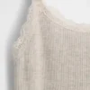 Vaffelstickad cami-top med spetskant för barn
