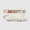 Varsity Stripe Quarter Crew-strumpor för Baby & Småbarn (7-pack)
