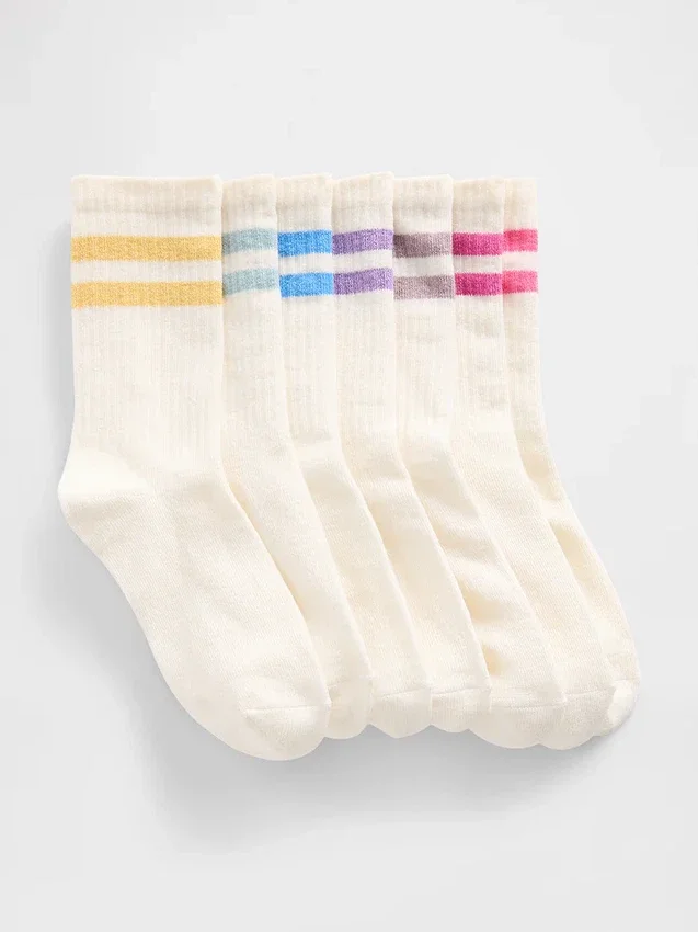 Varsity-strumpor för barn (7-pack)
