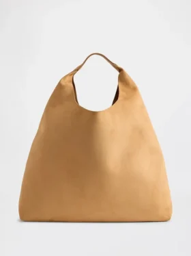 Vegansk slouchy-tote i mocka