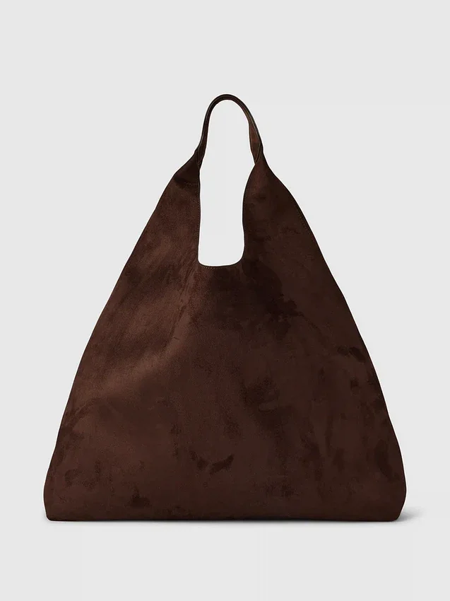 Vegansk slouchy-tote i mocka