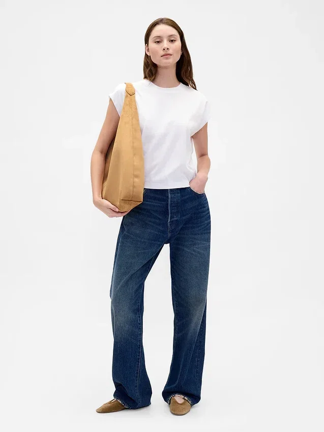 Vegansk slouchy-tote i mocka