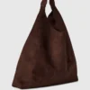 Vegansk slouchy-tote i mocka