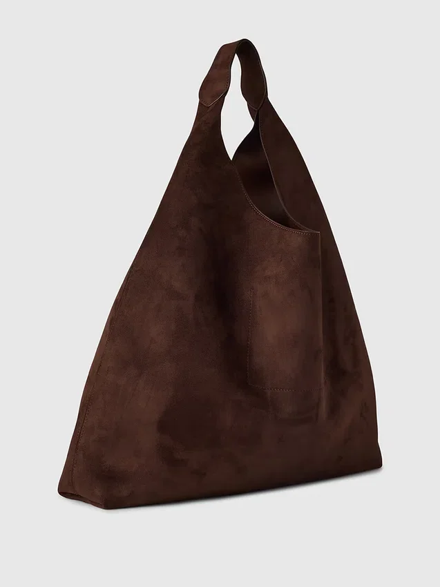 Vegansk slouchy-tote i mocka