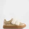 Veganska sneakers med glitter och päls för småbarn