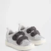 Veganska sneakers med glitter och päls för småbarn