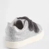 Veganska sneakers med glitter och päls för småbarn