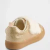 Veganska sneakers med glitter och päls för småbarn