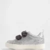 Veganska sneakers med glitter och päls för småbarn