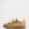 Veganska sneakers med glitter och päls för småbarn