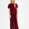 Velour-peplumtop för barn
