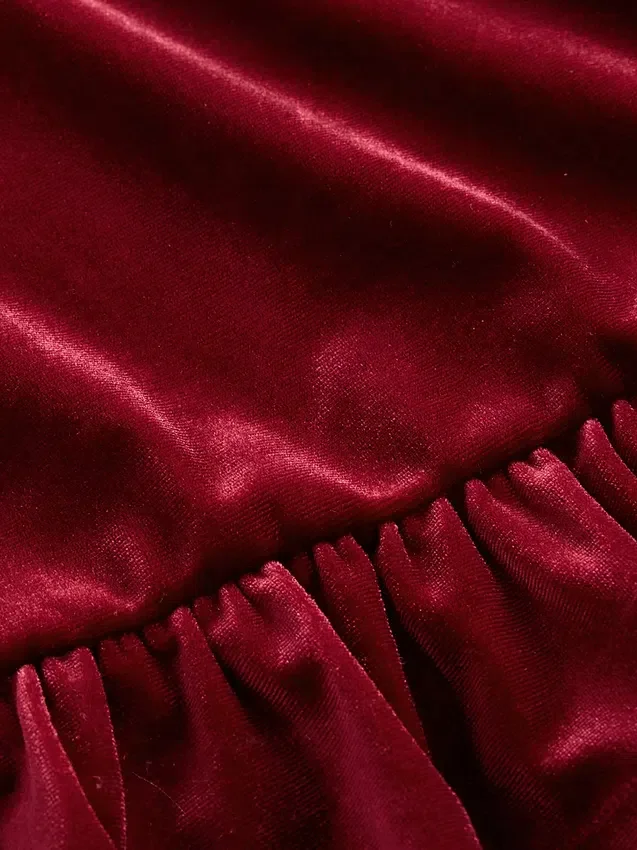 Velour-peplumtop för barn