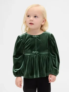 Velourtröja med rosett för Baby & Småbarn