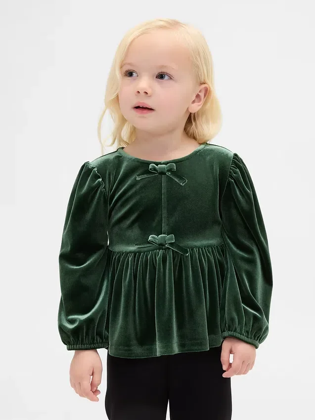 Velourtröja med rosett för Baby & Småbarn