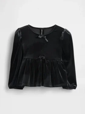 Velourtröja med rosett för Baby & Småbarn