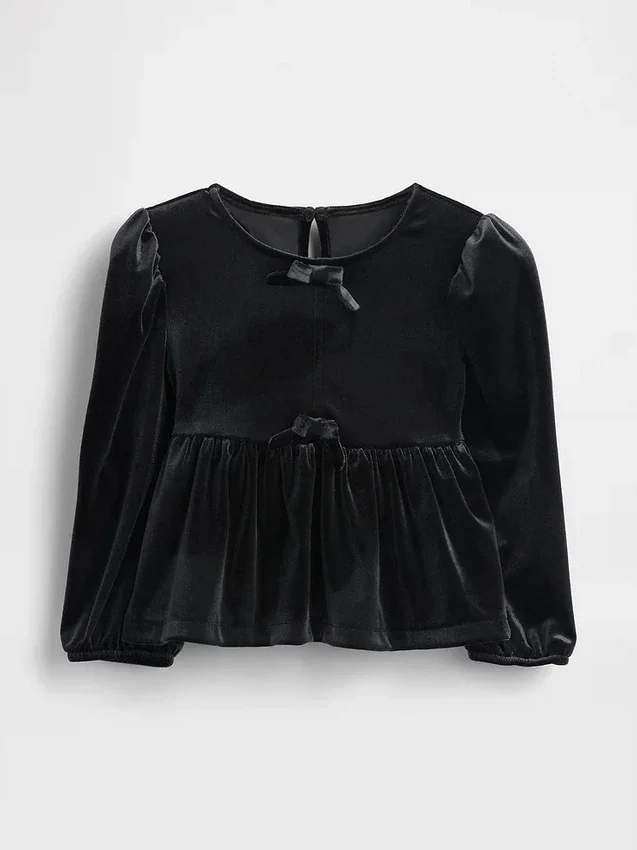 Velourtröja med rosett för Baby & Småbarn