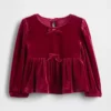 Velourtröja med rosett för Baby & Småbarn
