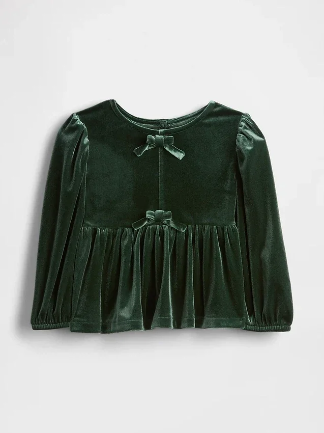 Velourtröja med rosett för Baby & Småbarn