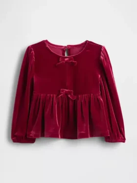 Velourtröja med rosett för Baby & Småbarn