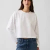 Överdimensionerad, kort T-shirt i stickat