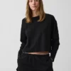 Överdimensionerad, kort T-shirt i stickat