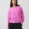 Överdimensionerad, kort T-shirt i stickat
