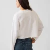 Överdimensionerad, kort T-shirt i stickat
