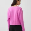 Överdimensionerad, kort T-shirt i stickat